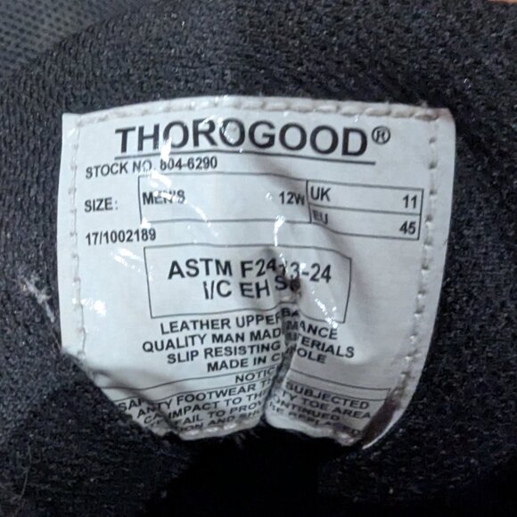 Thorogood 6" Composite Toe Waterproof Side-Zipper Boot 804-6290 Size 12 Wide - Picture 4 of 4